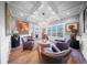 Elegant living room with a decorative ceiling, recessed lighting, and lots of natural light at 149 Avalon Way, Sharpsburg, GA 30277