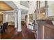 Elegant foyer with hardwood floors, fireplace, a grand staircase, and an open floor plan at 414 Silver Top Dr, Grayson, GA 30017