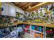 Organized workshop features pegboards, shelving, and ample space for tools and equipment at 414 Silver Top Dr, Grayson, GA 30017