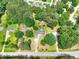Aerial view of the property showing a mix of open space and mature trees on the plat at 1050 Kirkland Rd, Covington, GA 30016