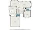 Detailed first floor plan showing layout of kitchen, living room, garage, and bedroom at 265 Lee River Cv, Suwanee, GA 30024