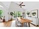 Bright dining room featuring large windows, hardwood floors, and modern decor at 3007 Manning Dr, Marietta, GA 30062