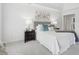 Bright bedroom with neutral colors, tray ceiling, bedside tables, and decorative wall art at 230 Summerhouse Ln, Atlanta, GA 30350