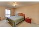 This cozy bedroom features wallpaper, a ceiling fan, a window and a wood headboard at 3252 Abbeywood Dr, Decatur, GA 30034