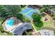 Aerial view of the neighborhood pool, tennis courts, and playground at 9440 Knollcrest Blvd, Alpharetta, GA 30022