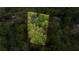 Aerial view of a densely wooded lot with property lines outlined in red at 5251 Powers Ferry Rd, Atlanta, GA 30327