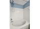 Close-up of shower and bathtub area featuring white subway tile at 10900 Wittenridge Dr # H8, Alpharetta, GA 30022