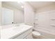 Bathroom features a single sink vanity and a shower-tub combination at 1624 Ruskin Way, Marietta, GA 30062