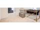 Hallway with carpet, wooden handrail and an open view of the staircase and furniture at 42 Citrine Way, Acworth, GA 30101