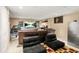 Finished basement featuring a media area, dark comfy chairs, and recessed ceiling lights at 5837 Fox Run, Rex, GA 30273