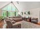 Bright living room with large windows, hardwood floors, and comfortable seating at 5837 Fox Run, Rex, GA 30273