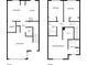 Detailed floor plan showcasing the layout of the house, including kitchen, dining area, and bedrooms at 105 Odyssey Turn, Conyers, GA 30012