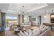 Spacious living room with tray ceiling, large windows, and comfortable seating at 244 Nesta Grove, Locust Grove, GA 30248