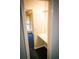 Walk in closet with overhead rack and vanity at 4190 Heather Way, Cumming, GA 30041