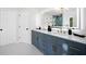 Modern main bathroom with double vanity, marble countertops, and stylish mirror at 139 Thunder Ridge Ln, Acworth, GA 30101