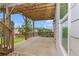 Spacious back porch with wood ceiling, offering serene outdoor living at 3139 Hilltop Drive, Marietta, GA 30066