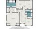 Second floor plan featuring primary bedroom, primary bath, two bedrooms, bath and laundry at 3139 Hilltop Drive, Marietta, GA 30066