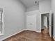 Bedroom with hardwood floors and a double-door closet at 1965 Sterling Creek Ct, Snellville, GA 30078