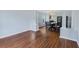Spacious dining room with hardwood floors, decorative molding and a chandelier at 4001 English Valley Dr, Ellenwood, GA 30294