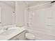 The bathroom showcases a tub and shower combination with a modern sink and vanity at 5095 Lower Elm St, Atlanta, GA 30349