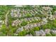 Aerial view of a neighborhood with lush greenery, mature trees and well maintained properties at 2700 Vinings Orchard Cir, Atlanta, GA 30339