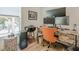 Bright office with desk, multiple monitors, and natural light at 124 White Oak Trl, Cumming, GA 30028