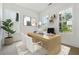 Home office with large desk, bright windows, and a peaceful workspace setting at 784 Keystone Dr, Woodstock, GA 30188