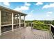 Back screened porch with black railings and beautiful outdoor green tree views at 1231 Ellington Ct, Cumming, GA 30041