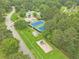 Aerial shot showcasing community amenities including tennis courts, a playground, and green spaces at 1419 Gates Mill Walk, Lawrenceville, GA 30045