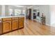 Kitchen island provides extra counter space and overlooks the adjacent living area at 1419 Gates Mill Walk, Lawrenceville, GA 30045