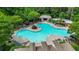 Resort style community pool with gazebo and lounge seating at 1444 Merrifield Ln, Marietta, GA 30062
