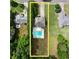 Aerial view of property featuring house, pool, patio area, surrounded by mature trees and a large backyard at 5928 Edenfield Nw Dr, Acworth, GA 30101