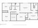 A floor plan of a second floor showing the bedrooms, bathrooms, and laundry room at 8045 Depford Way, Cumming, GA 30041