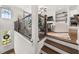 Inviting entryway with staircase leading to living area, showcasing modern railing at 3 Hundley Ln, Roswell, GA 30076
