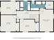 Upstairs floor plan including primary bedroom with walk-in closet, three more bedrooms, two bathrooms, and hallway at 3824 N Cooper Lake Se Rd, Smyrna, GA 30082