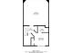 Detailed floor plan of the first floor, featuring a garage, hall, bath, and bedroom at 2281 Millhaven Se St # 18, Smyrna, GA 30080
