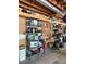 Organized garage with shelving, workbench, and storage for tools and supplies at 21 Picketts Ridge Ln, Acworth, GA 30101
