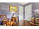 Bedroom featuring hardwood floors and two storage closets at 3839 Brookcrest Cir, Decatur, GA 30032