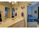 Bathroom with a view to the bedroom and a large mirror at 410 Fitzgerald Ln, Fayetteville, GA 30215