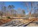 View of a long driveway surrounded by trees leading to a home on a sunny day at 410 Fitzgerald Ln, Fayetteville, GA 30215