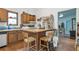 Functional kitchen with wooden countertops and a breakfast bar at 782 Marion Se Ave, Atlanta, GA 30312