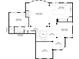 First floor plan showcasing a living room, kitchen, dining area, bathroom, bedroom, and entryway at 1575 Petal Nw Pt, Kennesaw, GA 30152