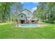 Large backyard with an in-ground pool, covered patio, and lush green lawn at 3392 Inns Brook Way, Snellville, GA 30039