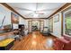 Spacious office with hardwood floors, built-in desk, and an abundance of natural light at 3392 Inns Brook Way, Snellville, GA 30039