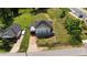 Aerial view showing the home with a large lot at 380 South St, Buford, GA 30518