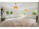 Spacious bonus room with neutral carpet, recessed lighting, and access to the driveway at 5290 River Mill Cir, Marietta, GA 30068
