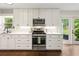 Modern kitchen featuring white cabinetry, stainless steel appliances, and a bright workspace at 5290 River Mill Cir, Marietta, GA 30068