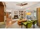 Bright living room with built-in shelving, fireplace, and access to outdoor patio at 4020 N Cooper Lake Se Rd, Smyrna, GA 30082