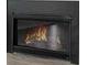 Contemporary fireplace featuring a sleek black frame and flickering flames creates an inviting, cozy ambiance at 141 Bennett Farm Dr, Loganville, GA 30052