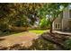 Large, fenced-in backyard with grass and trees providing privacy at 230 Bristol Stone Ct, Johns Creek, GA 30005